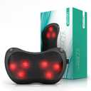 Shiatsu Neck and Back Massager with Heat - 3D Kneading Deep Tissue Massage Pillow for Lower Back, Shoulder, Calf, Foot, Use at Home, Car, Office YZ100 (Black)