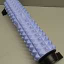 New Upgrade Bracket Foam Roller with Stand for Back Leg Pain, 21 Inch Firm Deep Tissue Muscle Massager for Sore Muscles (Blue)
