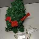 Dingion 4 Pack Christmas Swags Christmas Staircase Decor Christmas Trees Garland for Stairs Christmas Garland with Lights with Red Bows Stairway Swag for Front Door Wall Window Home Xmas Fence Decor