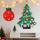 2 x Abakuku 3FT DIY Felt Christmas Tree Set with Games for Kids Toddlers Wall Hanging Decorations Felt Craft Kits,Wall Hanging Xmas Christmas Decorations