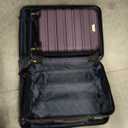 Coolife Luggage 3 Piece Set Suitcase Spinner Hardshell Lightweight TSA Lock (purple, 20/24/28)