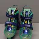 Kids Roller Skates for Beginners - ZOOBLISS Toddler Roller Skates for Boys and Girls Ages 3-7 with Light-Up Wheels & 4 Adjustable Sizes, Tri-Wheel Training Skates for Kids (Small(11C-1Y US), Dinosaur Blue)