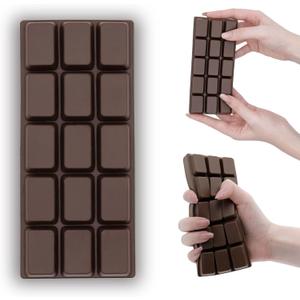 Squishy Chocolate Squeeze Toys for Kids Adults, Slow Rising Black Chocolate Stress Balls for Boys Girls, Ultra Soft Handmade Food Sensory Fidget Toys Anxiety Relief for ADHD/ADD/Autism, Ideal Gifts