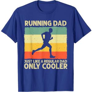 Funny Running for Men Dad Marathon Runner Coach Marathoner T-Shirt Small, Royal Blue
