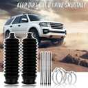 2PCS Inner Tie Rod Boot Kit with Zip Ties & Clamps,Thickened Silicone Rack and Pinion Boot for Steering Components,Durable Anti-Dust Steering Rack Boots Car Accessories