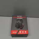 Bluetooth 5.4 Hearing Protection Headphones with 1200mAh Rechargeable Battery, 120H Working Time, 30dB SNR, Ear Muffs with Larger Buttons for Easy Operation, Superior Stereo Sound Quality Black-Red