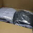 Geetery 12 Pcs Floor Pillows Bulk Seating Cushions for Floor Chair 15.7'' Large Meditation Cushion for Yoga Living Room Tatami Bedroom Balcony Office (Black Grey,Square)