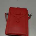 nuoku Small Crossbody Bags for Women with Elastic band Mini Cellphone Purse Designer Phone Bag with Sponge (Deep Red)