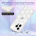 Halloween Phone Case for iPhone 14 Pro Max, Clear Cute Ghosts Pattern Cover, Anti-Yellowing Soft TPU, Slim Shockproof Phone Case for Girls Women Girly, Ghosts/White