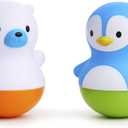 Munchkin Bath Bobbers Mold Free Baby and Toddler Bath Toy, 6+ Months, Polar Bear/Penguin (2 Pack)