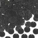 MECCANIXITY 450 Pcs Flat Round Sequins 20mm/0.8 Inch Loose Paillettes Craft Sewing Sequins with Single Side Hole for DIY Embroidery Clothing Jewelry Making, Laser Black