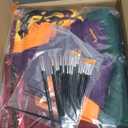 Cholemy 8 Set Paint and Sip Kit for Adults 8'' x 10'' Pre Drawn Canvas with Wooden Easels Acrylic Paint Brushes Wash Cup Palette Apron for Painting DIY Date Night Party Supplies(Landscape)