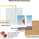JCJMY 20x20 Picture Frame Gold with 16x16 Mat, Display Photo 16x16 with Mat or 20 x 20 Without Mat, Wall Hanging Large 20x20 Poster Frame with Shatter Resistant Plexiglass,Gold