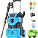 Power Cleaner 5000 PSI with 4 Nozzles and 33ft Hose, Foam Cannon (Blue)