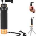 NEEWER Quick Release Floating Hand Grip for Action Camera, Underwater Handle Stick Mount with Detachable Camera Mount Adapter Wrist Strap, Compatible with GoPro13 12 11 10 9, GP23