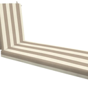 Honeycomb Outdoor Chaise Lounge Cushion for Patio Furniture, Water & Fade Resistant, Removable Cover, 21.5 x 70, Heritage Cabana Stripe Tan