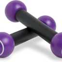 Zumba 2.5 lb Dumbbells Set of 2 - Hand Weights for Women, Dumbbells for Women at Home, Workout Weights Dumbbells Set, Purple Exercise Weights - Small Weights for Women, At Home Fitness