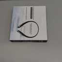 Bluetooth 5.3 Neckband Bluetooth Headphone, Sweat Resistant Noise Cancelling Stereo Headphones, and Retractable Ear Tips for Music, Conference, VideosBright Black