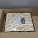 Madison Park Laetitia Lightweight 100% Cotton Quilt Set, Breathable Chenille Tufted, Shabby Chic Boho Medallion Design, Sham, Floral Taupe w/ Tassels, Full/Queen-2 Piece