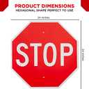 OLANZU 2 Pack Large Stop Signs 24 x 24 Inches - High Intensity Prismatic Aluminum 60 MIL - UV Protected and Weather Resistant - Honeycomb Reflective Stop Signs Traffic,2 Pre-drilled Holes