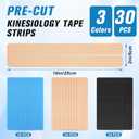 Waterproof Breathable Athletic Elastic Sports & Weightlifting Tape, Injury Recovery-Muscle Strain Relief & Joint Support(3 Colors Mixed) (Y-Shaped)