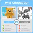 Charms for Bogg Bag, 3D Animals Accessories With Sturdy Clips for Totes, Rubber Bag Cute Accessories, Decoration Charms for Girls Women (3 bear rose red+green+yellow)