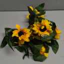 Uieke 1Pack Artificial Sunflower Garland, 6ft/Strand Silk Sunflowers Hanging Vines Flowers Garland with Green Leaves for Room Kitchen Garden Birthday Wedding Baby Shower Party Table Decor