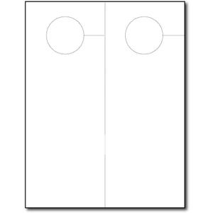 Printable Door Hangers Signs for Business (4.25 x 11) - 50 Blank Door Hangers - 80lb Cover White - Laser & Inkjet Printer Compatible