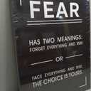 Fear Definition Motivational Canvas Wall Art 18x24 Inch,Inspiring Positive Saying Poster, Black White Inspirational Quote Picture Print For Office Gym Bedroom Home Decor, Ready To Hang Framed