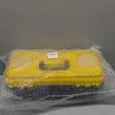 18 Inch Tool Box with Lock, 2-Layer Heavy-Duty Organizer with Removable Tray, Liftable Lid for Small Parts, 29lb Capacity & Carry Handle for Tools, Camping, Medical Supply Storage