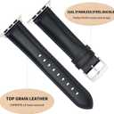 Leather Watch Bands Compatible with Apple Watch 49mm 46mm 45mm 44mm 42mm 41mm 40mm 38mm, Top Grain Genuine Leather Replacement Straps for iWatch Series 10 9 8 7 6 5 4 3 2 1 SE2/1 Ultra2/1 (Dark Blue Leather (Silver Hardware))