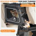 Snagle Paw Portable Dog Crate for Car Travel, Metal Frame Pet Crate, Pet Carrier for Car Back Seat Secures with Headrest Strap and Seatbelt, M Gray (24.8"L x 18.9"W x 20.9"H)