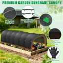 Upgraded Thickened Garden Shade Kit 79"x40", 75% Garden Sun Shade Cloth with 11mm Hoops for Plants Heat Protection, Raised Garden Bed Shade Cover Plant Sun Shade for Outdoor Plants Vegetables