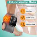 WoloyHeatie 2PCS Foot Massager for Neuropathy, 3-in-1 Cordless Foot and Ankle Massager for Heel, Arch & Ankle Relief, 2000mAh Rechargeable, Gray