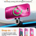 CANSHN Magnetic Compatible with iPhone 16 Pro Max Case [Compatible with Magsafe] [Translucent Matte] Slim Thin Shockproof Protective Bumper Phone Case Cover 6.9 Inch - Hot Pink