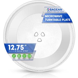 Microwave Plate Replacement 12 3/4" Fits 1B71961F LG and Kenmore Microwave Glass Plate - Exactly Replaces Rotating Microwave Turntable Plate - Oven Spinning Dish Tray For Better Reheating and Cooking