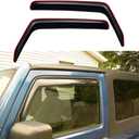 Side Window Visor Deflector Rain Guard,in-Channel Style Shatterproof Dark Smoke,2pc Window Shades fit for 2007-2018 Jeep Wrangler JK 2-Door Model 192328