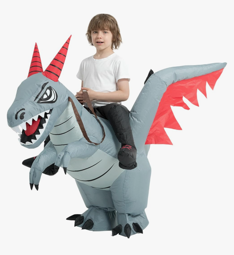 tasanor Blow Up Dragon Costume,Inflatable Costumes for Kids,Inflatable Dinosaur Costume,Halloween Costumes for Girls/Boys 55" 24Y
