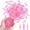 100PCS Pink Clothes Pins for Baby Shower Games Girl, Acrylic Clothes Pin Bulk, 1.4 Inch Mini Clothespins for Photos, DIY Crafts, Baby Shower Game Prop, Party Decorations Favors