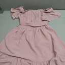 DOKOTOO KIDS Girls Elegant Ruffle Short Sleeve Back Tie Dresses 6-13 Years Old