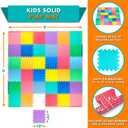 ProSource Baby Play Mat, Soft Foam Floor Tiles for Kids, Interlocking EVA Panels for Playpen Use, Crawling Development Surface, Safe Non-Toxic Toddler Flooring, 36 Tiles, Multicolor