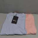 Ficerd 2 Pack Women's Long Sleeve T Shirts Cotton V Neck Slim Fit Tops Ribbed Knit Layering Casual Basic Tees 2025 Fall(White, Light Blue, Light Pink,Small) Size Small