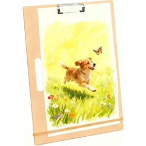 HXILAJM 13x17 Inch Drawing Board with Handle - Portable Artist Sketch Board with Adjustable Clip & Rubber Bands, Art Supplies for Adults, Students, Studio, Classroom & Field Use