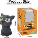 2 x Squeeze ToysStress Relief Relieve Hand Fidget Toys for Kids and Adults, Sensory Therapy Toys for ADHD Autism Stress Anxiety (Gray-Cat)