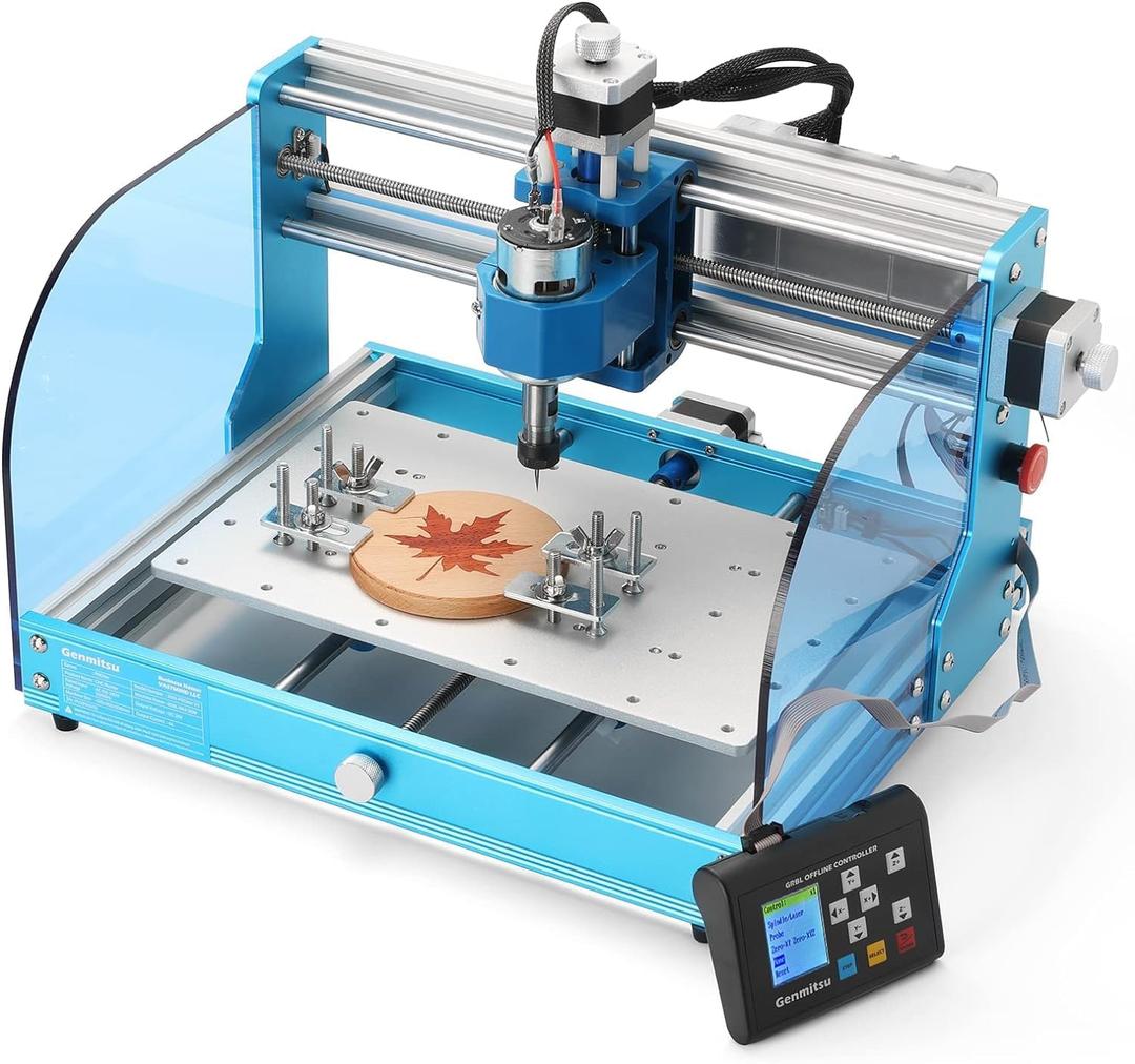 3018-PROVer V2 Upgraded Desktop CNC Router Machine with GRBL Offline Control, Limit Switches & Emergency-Stop, XYZ Effective Working Area 284 x 180 x 40mm (11.2 x 7.1 x 1.6 inches)