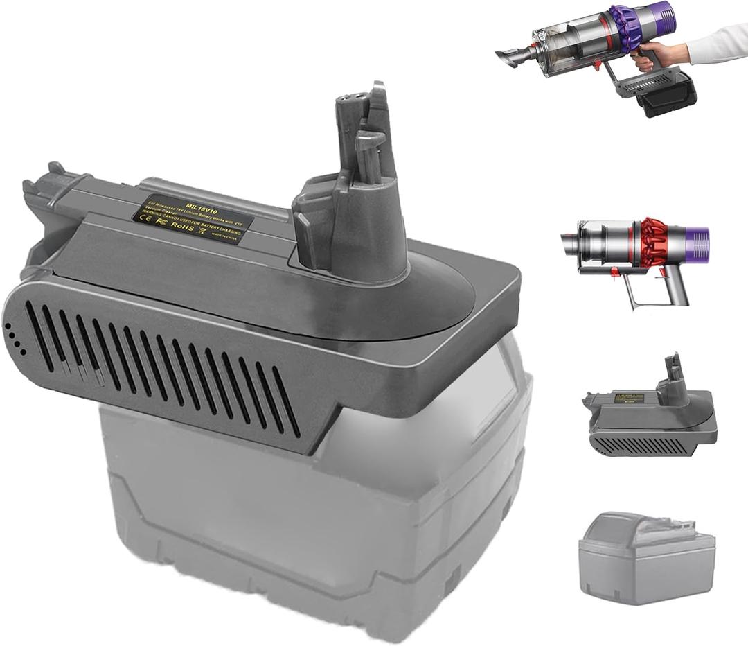 V10 Battery Adapter for Milwaukee M18 Battery Convert to for Dyso V10 Animal Vacuum Cleaner (Only Adapter)