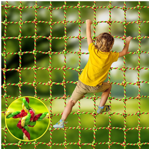 Climbing Net, 3.3ft X 6.6ft Polyester Climbing Cargo Net for Kids Outdoor, Heavy Duty Large Military Playground Equipment, Rope Ladder, Swingset, Indoor & Outdoor, Treehouse, Jungle Gyms