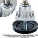 618-0660 Spindle Assembly with 756-04129B Idler Pulley Replaces Cub Cadet 918-0625B, 918-0660, 618-0660, 618-0625, 918-04137, 918-04137A for Cub Cadet i1046, LT1045, LT1046 Lawn Tractors