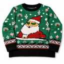 IFFEI Unisex Ugly Christmas Sweater Kids Cute Knit Pullover Top Cozy Jumper for Holiday Party, Size 6-7 Years