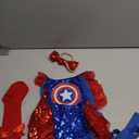 Captain America Baby Clothes, Socks&Bow Size 6-12 M, Blue & Red